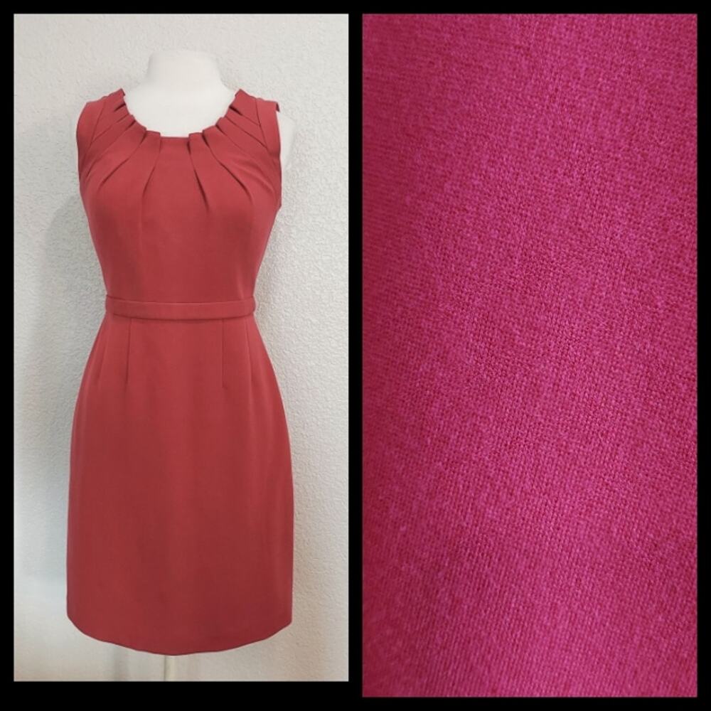 Elie Tahari Berry Pink Sheath Dress Size 6
